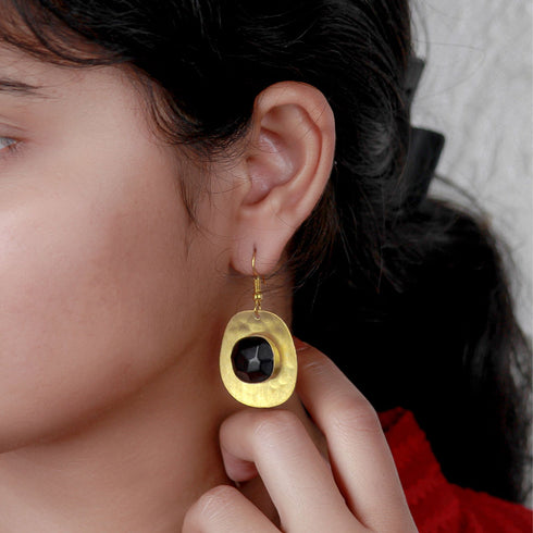 Black Stone Earrings - The Earth Store - Fashion Accessories